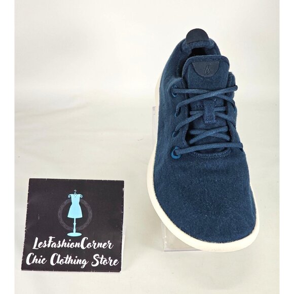 Allbirds Men’s Wool Runners in Tuke Midnight Blue White Cream Soles Size 11 301 - Picture 16 of 16